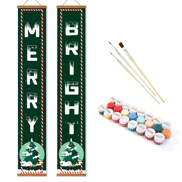 Porch Sign - Merry and Bright Letters
