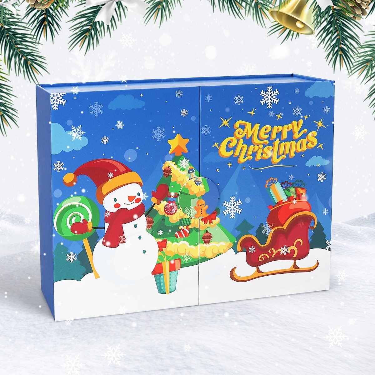 Diamond painting advent calendar Gift Box C in a Christmas setting