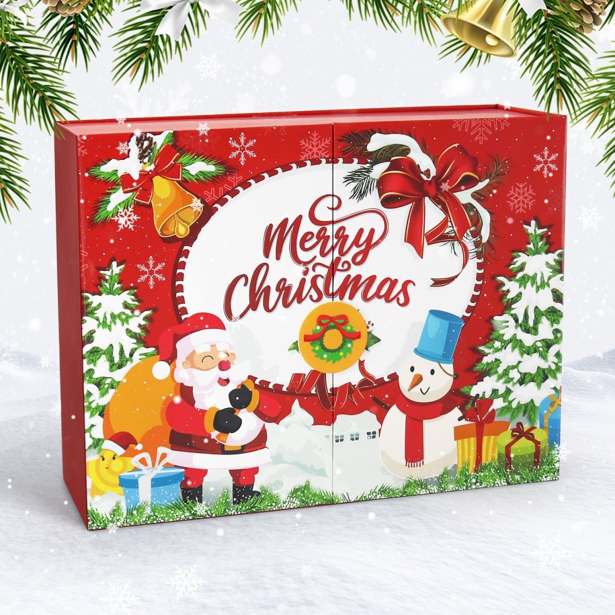 Diamond painting advent calendar Gift Box D in a Christmas setting