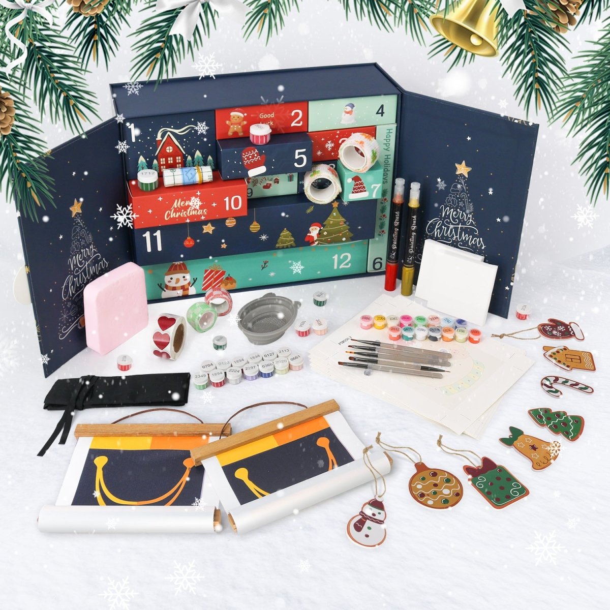Paint-by-number projects and accessories for Gift Box 