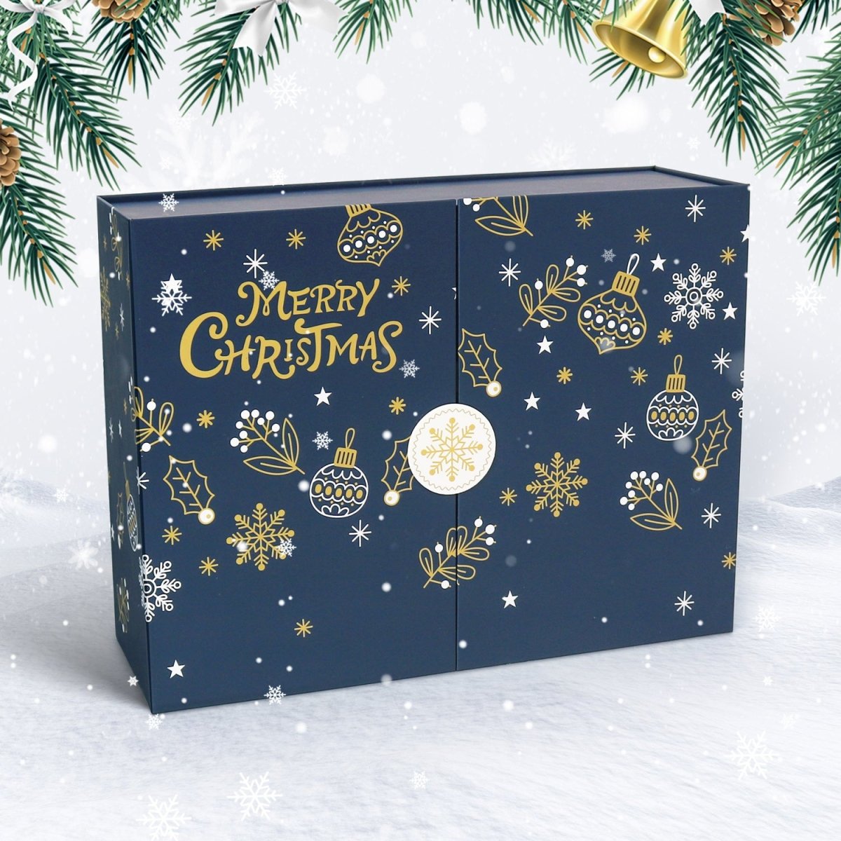 Paint by numbers advent calendar Gift Box  in a Christmas setting
