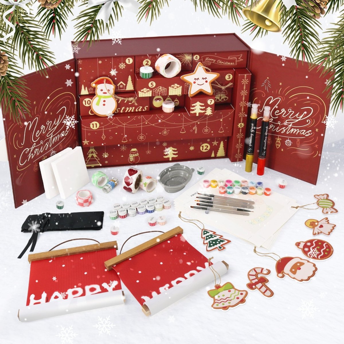 Paint-by-number projects and accessories for Gift Box 