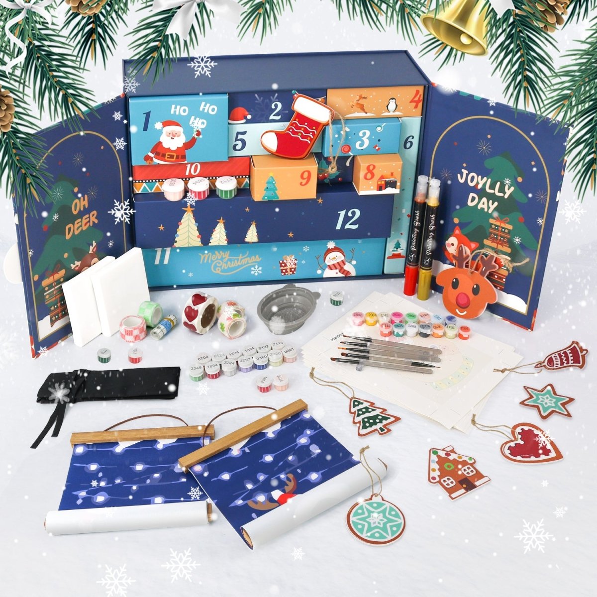 Paint-by-number projects and accessories for Gift Box 