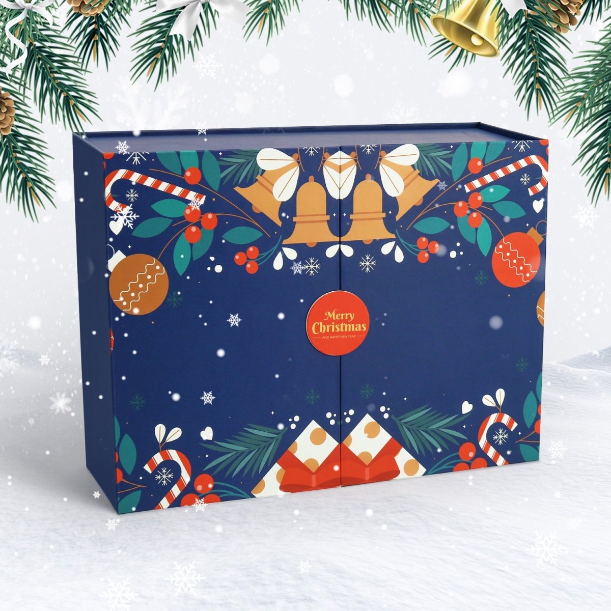 Paint by numbers advent calendar Gift Box  in a Christmas setting