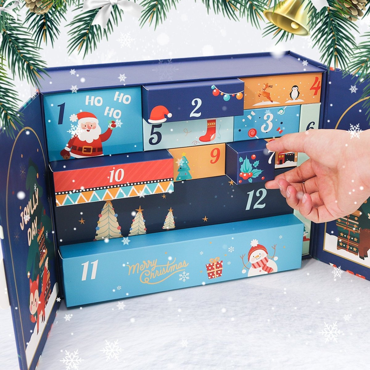 12 numbered drawers for Gift Box 