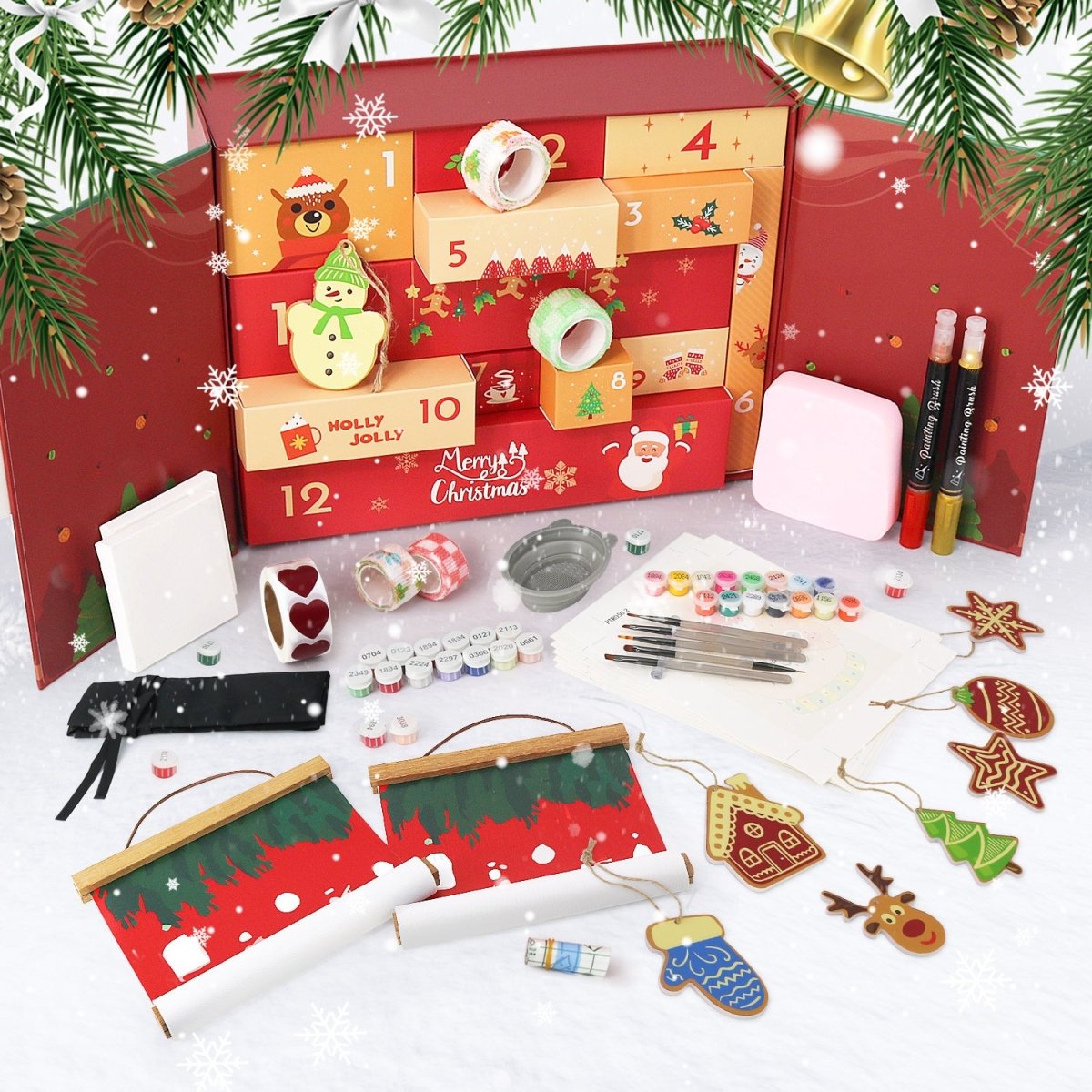 Paint-by-number projects and accessories for Gift Box 
