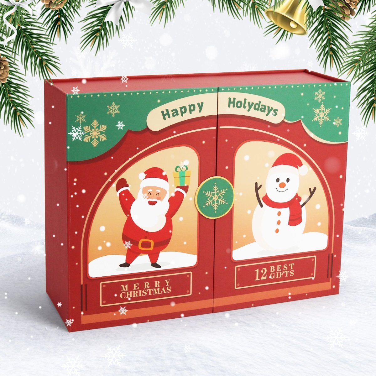 Paint by numbers advent calendar Gift Box  in a Christmas setting