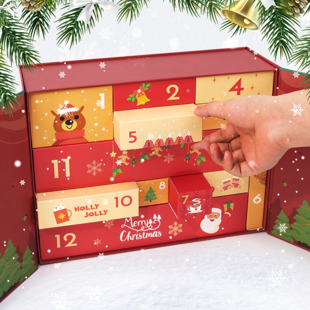 12 numbered drawers for Gift Box 