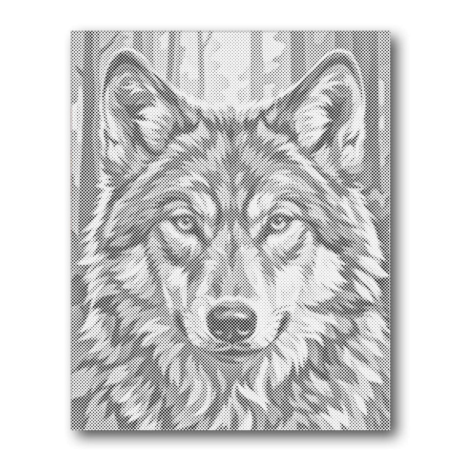 Halftone Wolf Portrait - main product image