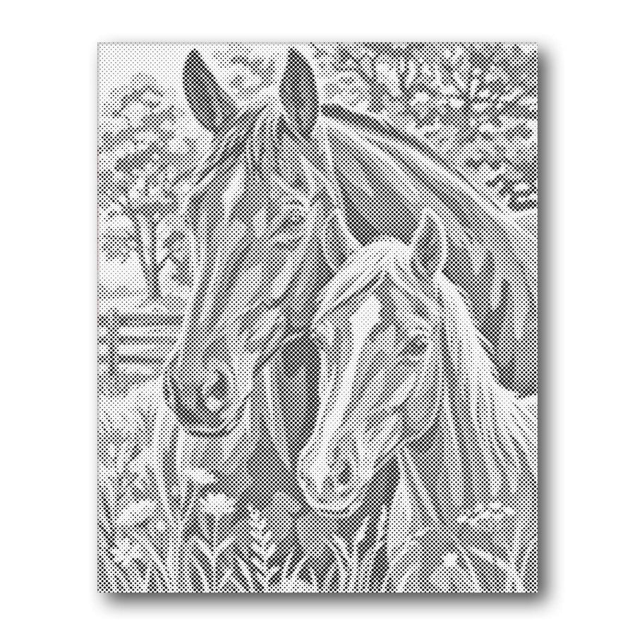 Stippled Horse Portraits - main product image
