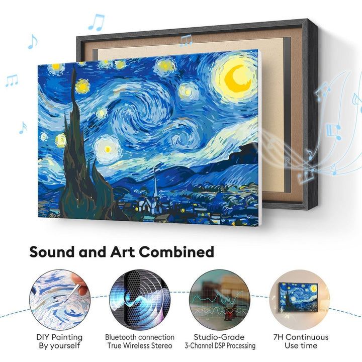 Paint By Numbers KitBluetooth Speaker - Starry Night - isuvio