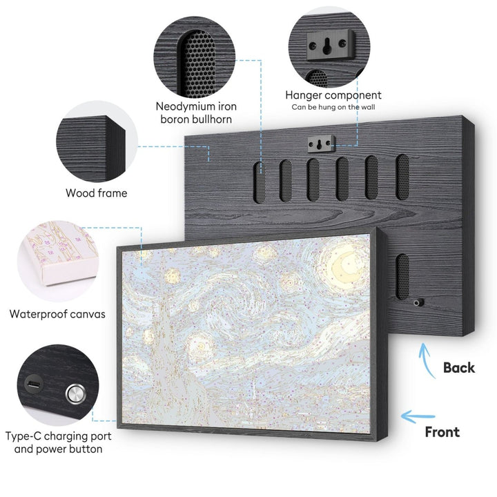 Paint By Numbers KitBluetooth Speaker - Starry Night - isuvio