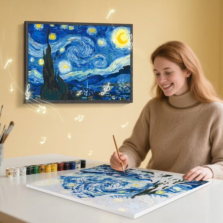 Paint By Numbers KitBluetooth Speaker - Starry Night - isuvio