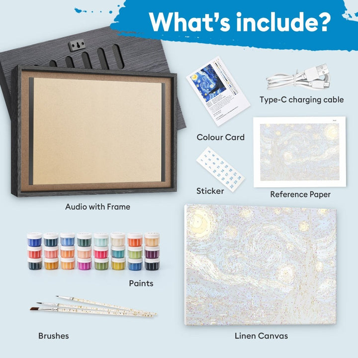 Paint By Numbers KitBluetooth Speaker - Starry Night - isuvio