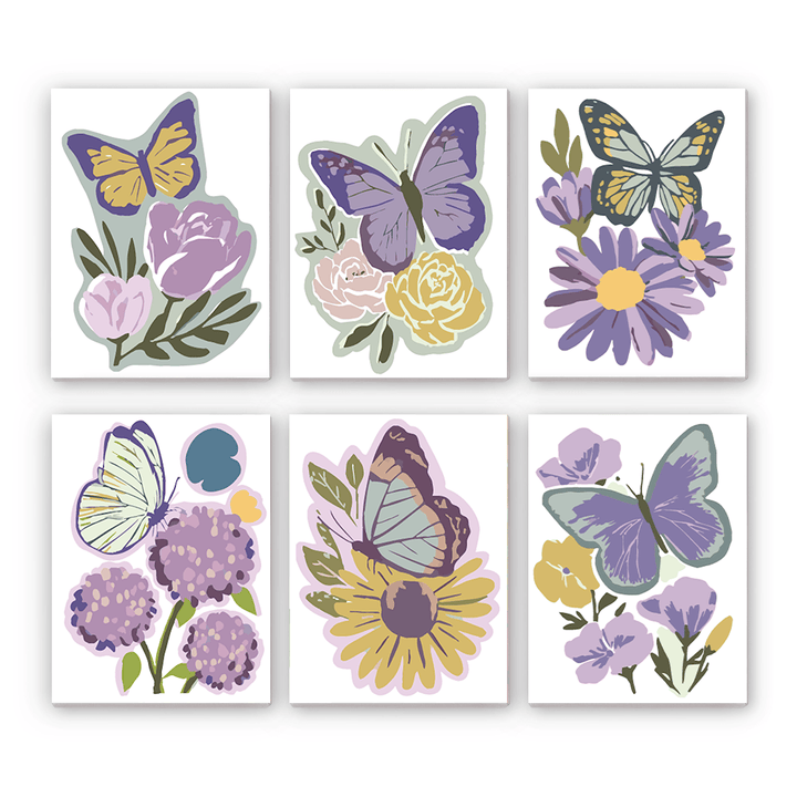 Mini Paint By Numbers SetButterfly and Flowers - isuvio