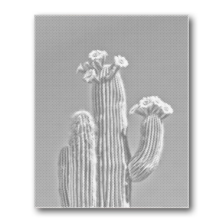 Dot PaintingCactus Cluster Closeup - isuvio