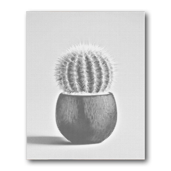 Dot PaintingCactus Pot Minimal - isuvio