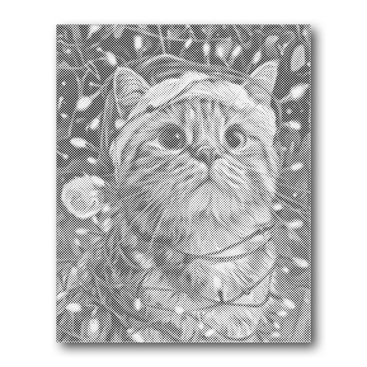 Dot PaintingCat Portrait - isuvio
