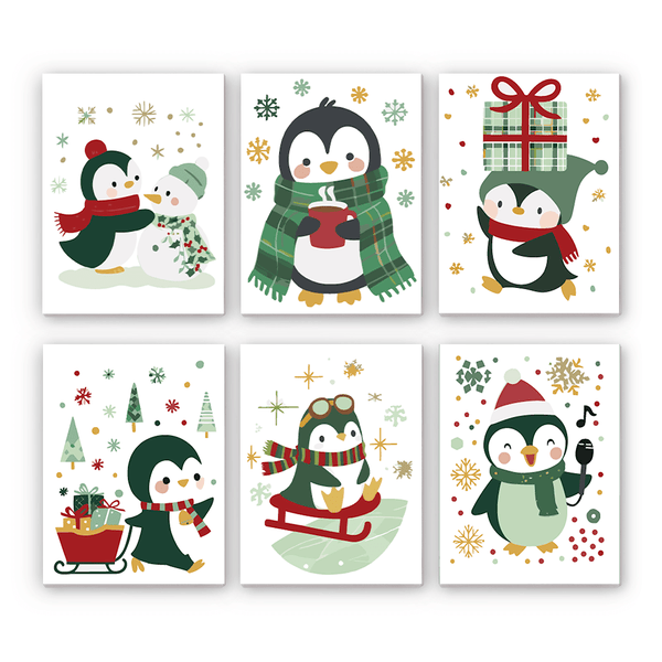 Mini Paint By Numbers SetChristmas Penguins Set – Snowman Sled Gifts - isuvio