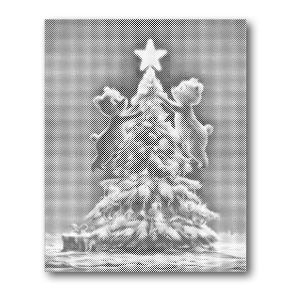 Dot PaintingChristmas Tree with Star - isuvio