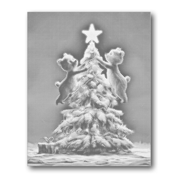 Dot PaintingChristmas Tree with Star - isuvio
