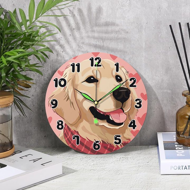 Paint By Numbers KitClock – Dog 10" Silent Wall Clock - isuvio