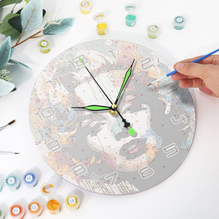 Paint By Numbers KitClock – Marilyn Monroe 10" Silent Wall Clock - isuvio