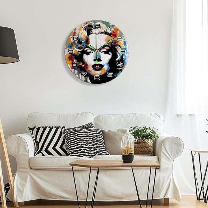 Paint By Numbers KitClock – Marilyn Monroe 10" Silent Wall Clock - isuvio