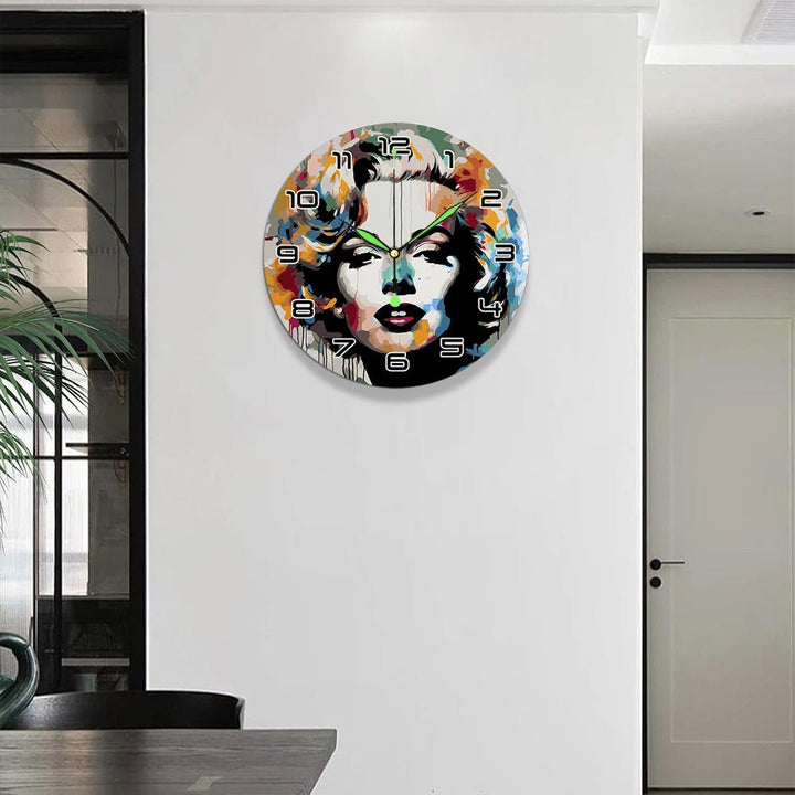 Paint By Numbers KitClock – Marilyn Monroe 10" Silent Wall Clock - isuvio
