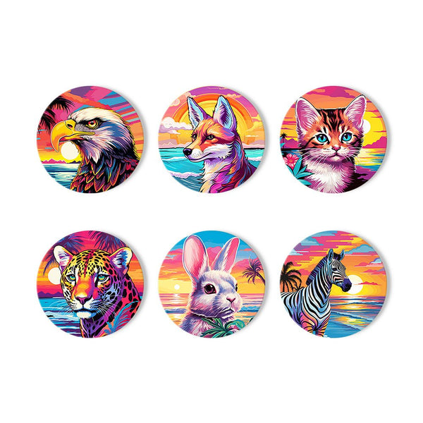 Paint By Numbers KitCoasters Animals No.3 - isuvio