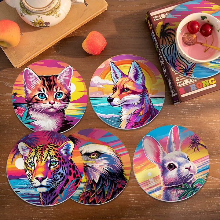 Paint By Numbers KitCoasters Animals No.3 - isuvio