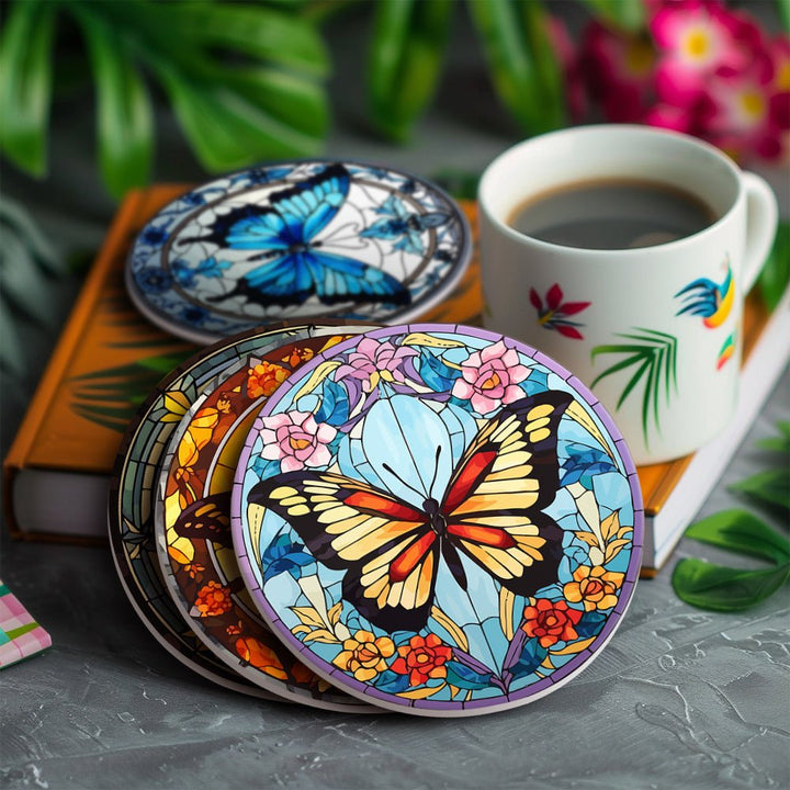 Paint By Numbers KitCoasters Butterfly No.10 - isuvio