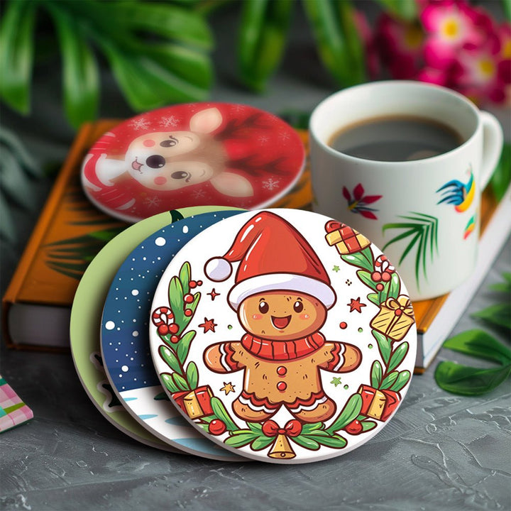 Paint By Numbers KitCoasters Chirstmas No.6 - isuvio