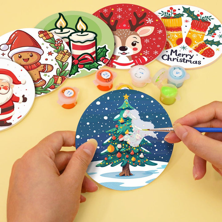 Paint By Numbers KitCoasters Chirstmas No.6 - isuvio