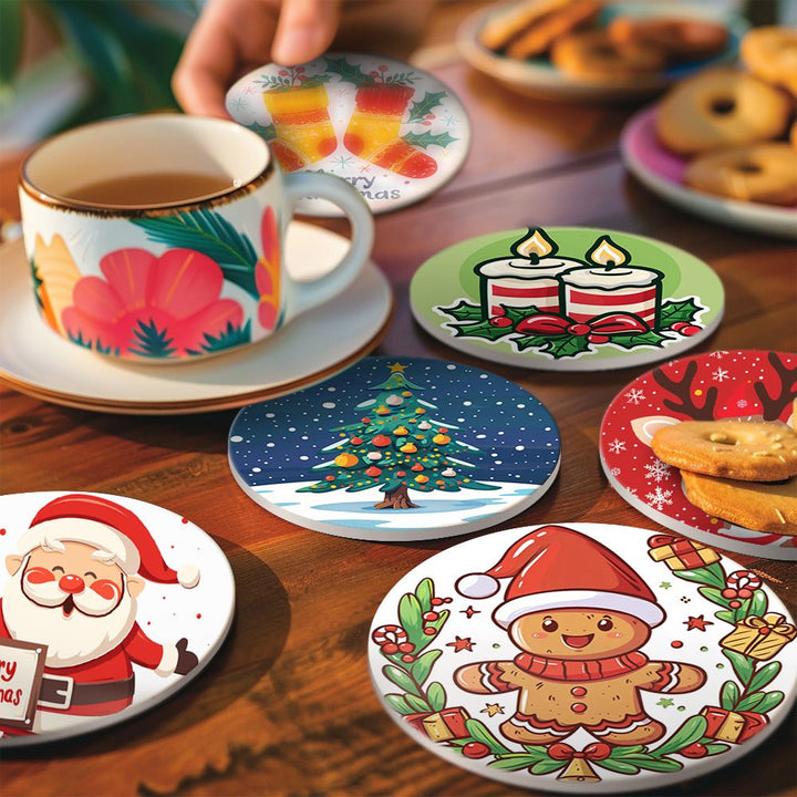 Paint By Numbers KitCoasters Chirstmas No.6 - isuvio