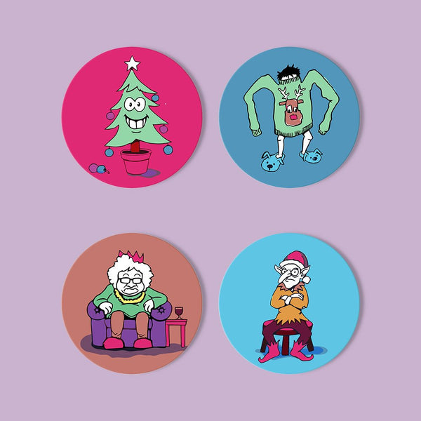 Paint By Numbers KitCoasters Christmas No.16 - isuvio