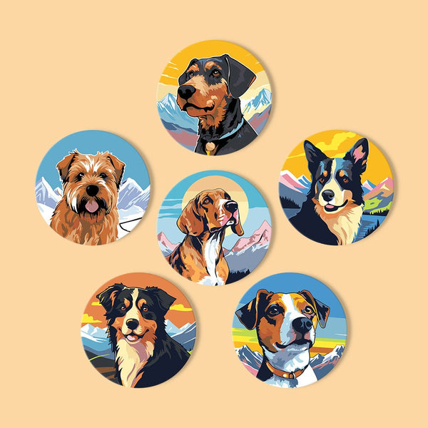 Paint By Numbers KitCoasters Dogs No.12 - isuvio