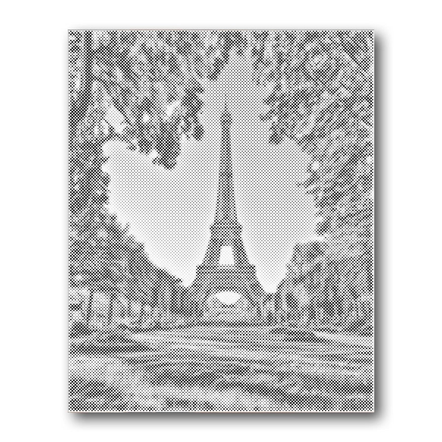 Dot PaintingEiffel Tower Paris Avenue - isuvio