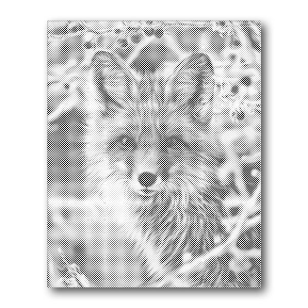 Dot PaintingFox Portrait - isuvio