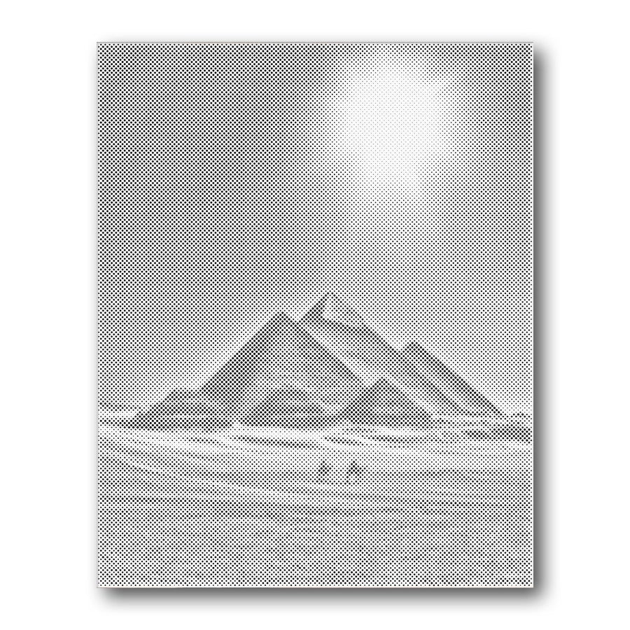 Dot PaintingGiza Pyramids Desert Sun - isuvio