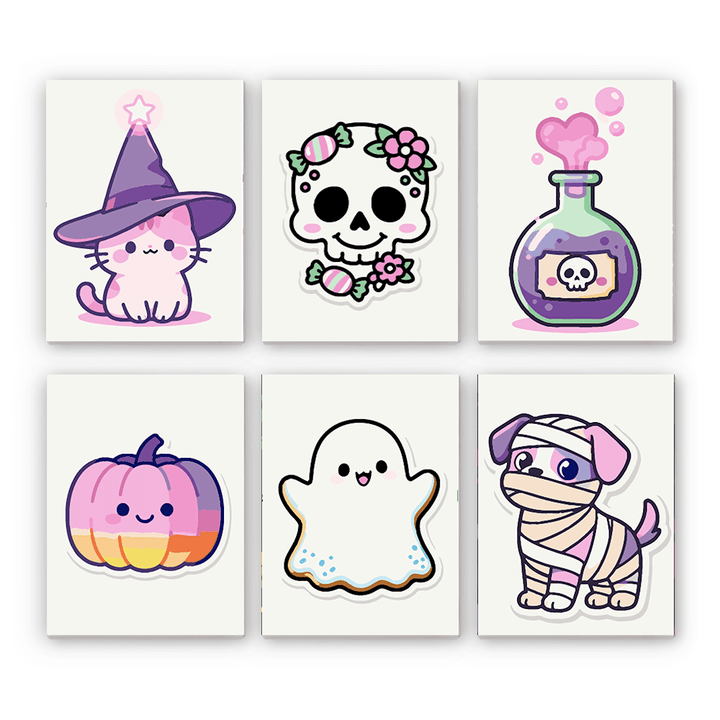 Mini Paint By Numbers SetHalloween Cute Icons - isuvio