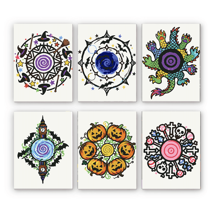 Mini Paint By Numbers SetHalloween Mandalas - isuvio