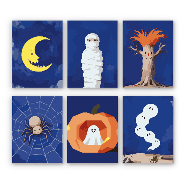 Mini Paint By Numbers SetHalloween Night Scenes - isuvio
