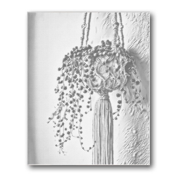 Dot PaintingHanging Plant Macrame - isuvio