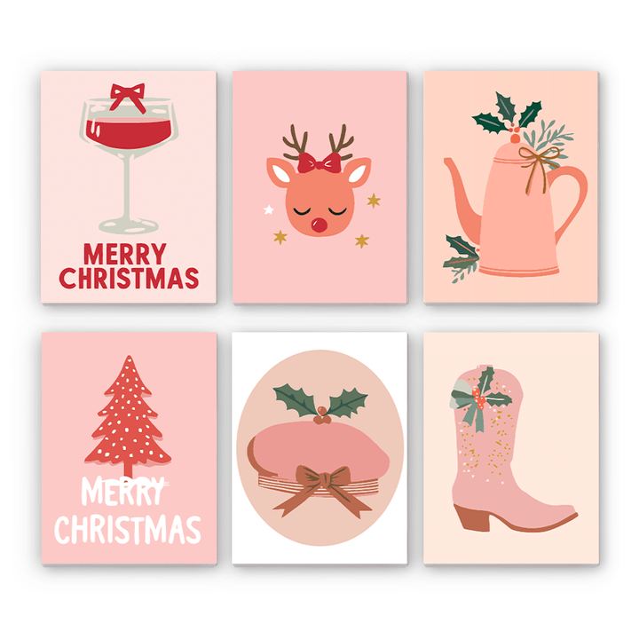 Mini Paint By Numbers SetHoliday Set – Cocktail Glass Reindeer Kettle Boot - isuvio