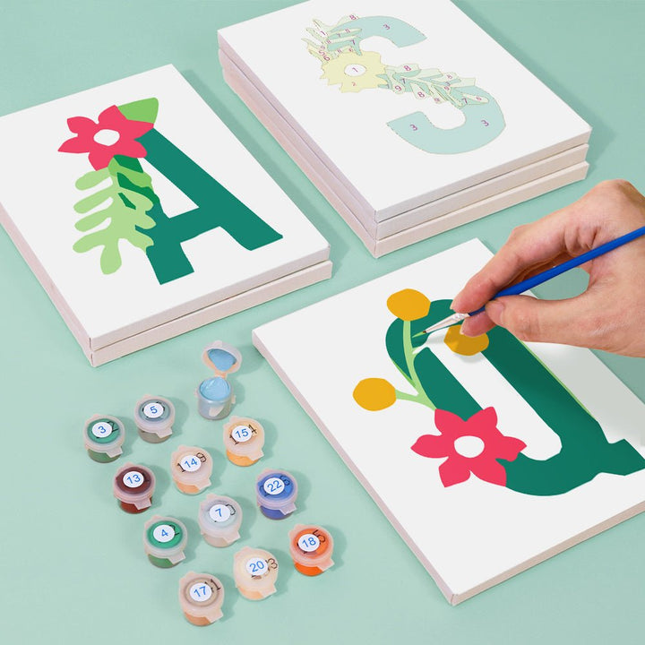 Paint By Numbers KitiSuvio Mini Series Alphabet No.4 - isuvio