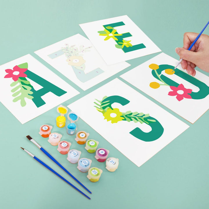 Paint By Numbers KitiSuvio Mini Series Alphabet No.4 - isuvio