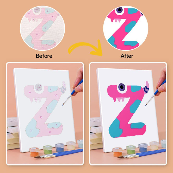 Paint By Numbers KitiSuvio Mini Series Alphabet No.9 - isuvio