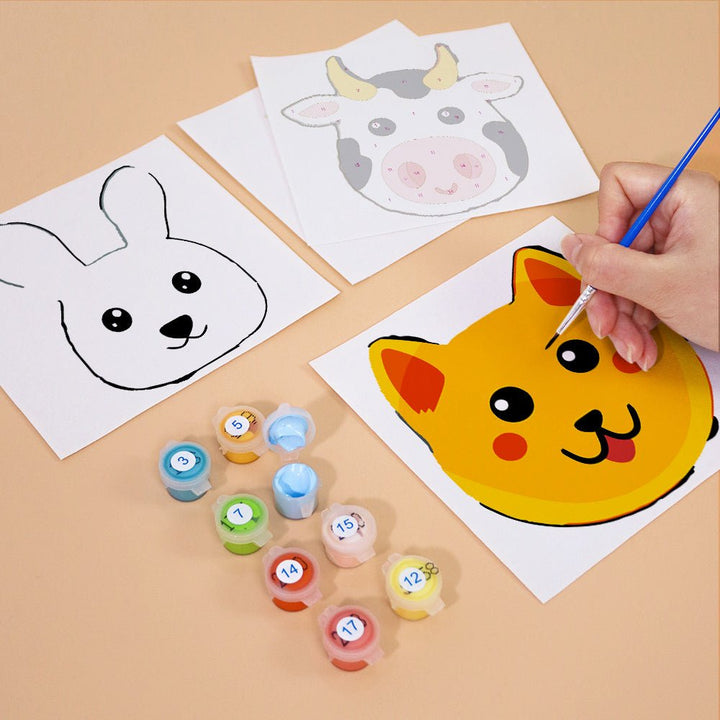 Paint By Numbers KitiSuvio Mini Series Cartoon Animals No.79 - isuvio