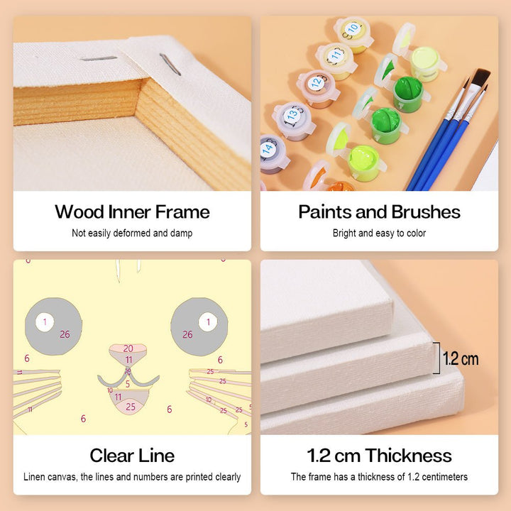 Paint By Numbers KitiSuvio Mini Series Cartoon Animals No.81 - isuvio
